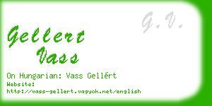 gellert vass business card
